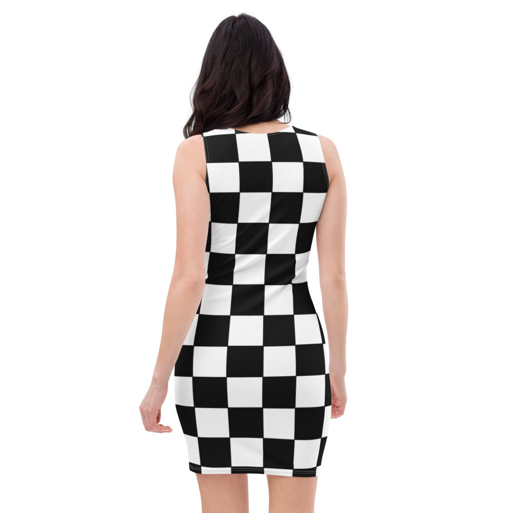 Black and White Checkered Bodycon Dress – Christiana Nisi