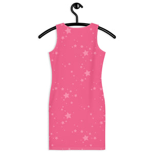 Barbie Pink Two Toned Stars Sublimation Cut & Sew Dress