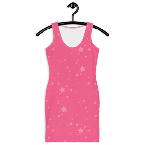 Barbie Pink Two Toned Stars Sublimation Cut & Sew Dress