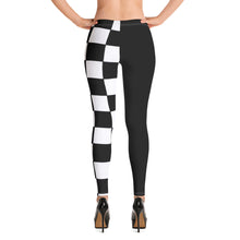 Black and white checkered one side Leggings