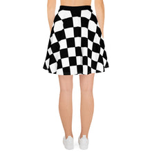 Black and white checkered Skater Skirt