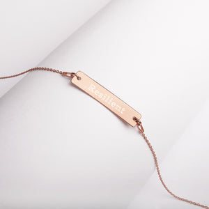 “Resilient” Engraved Self-Affirmation Bar & Chain Necklace