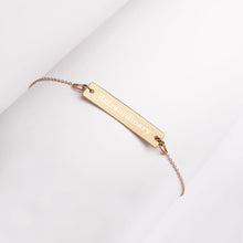 “Extraordinary” Engraved Self-Affirmation Bar & Chain Bracelet