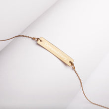 “Extraordinary” Engraved Self-Affirmation Bar & Chain Necklace