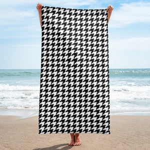 Classic Houndstooth Beach Towel