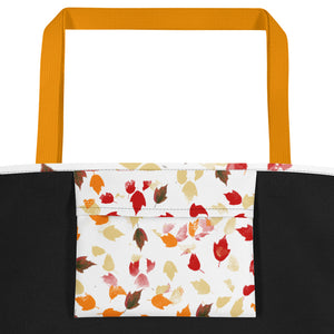 Fall Leaves Tote Bag with White Background