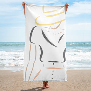 Fashion Illustration Beach Towel