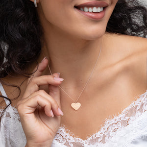 Customizable “I love you” Engraved Heart Pendent Necklace