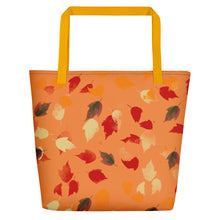 Fall Leaves Tote with Orange Background