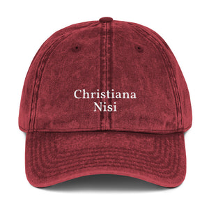 Sombrero de sarga de algodón vintage &quot;Christiana Nisi&quot;