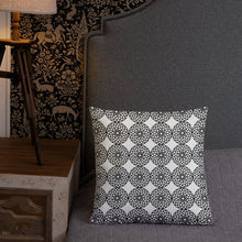 Square and Rectangle Big Ben Inspired Pillow - Black and White