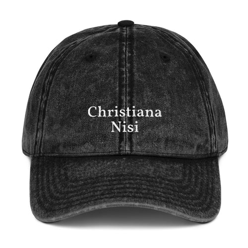 “Christiana Nisi” Vintage Cotton Twill Hat