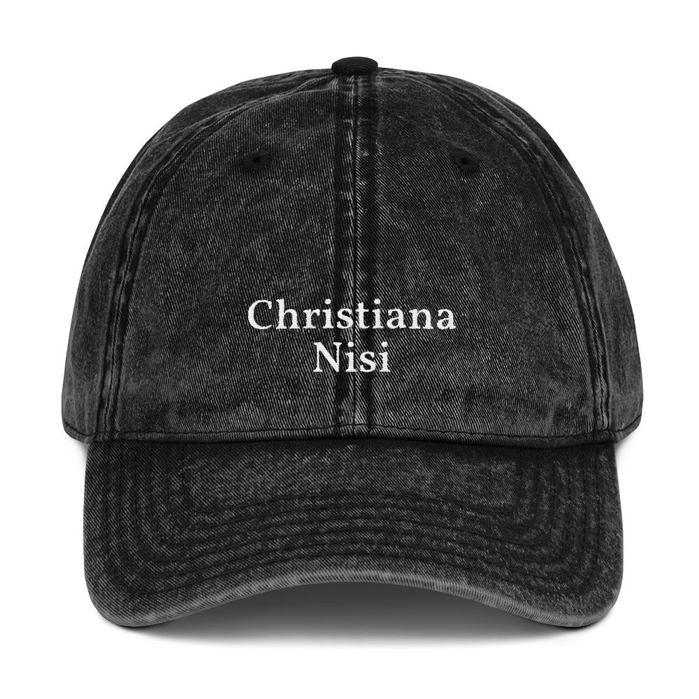 Sombrero de sarga de algodón vintage "Christiana Nisi"