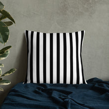Black & White Striped Halloween Pillow