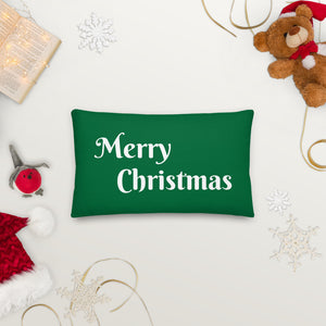 Green Merry Christmas Pillow