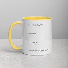Absolutely not. Nope. Not yet. Ok, now you can speak. Mug with Color Inside