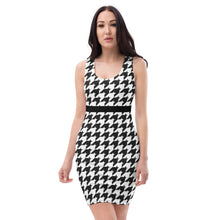 Classic Houndstooth Bodycon Dress