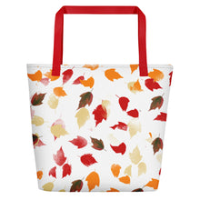 Fall Leaves Tote Bag with White Background