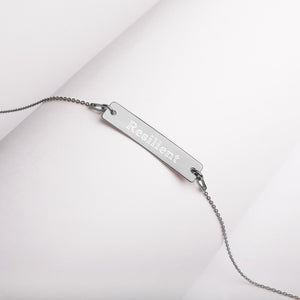 Collar de cadena y barra de autoafirmación grabado “resistente”