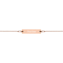 “Fearless” Engraved Self-Affirmation Bar & Chain Bracelet