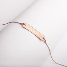 “Lovable” Engraved Self-Affirmation Bar & Chain Necklace